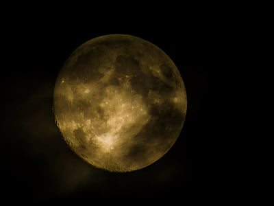close-up photography of moon at night thumbnail
