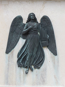 grey concrete angel decor thumbnail
