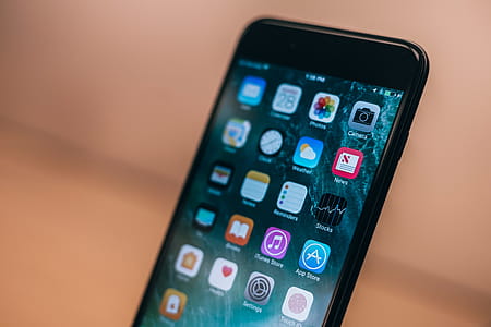 Turned on Black Iphone 7 thumbnail