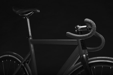 grayscale photo of road bike thumbnail