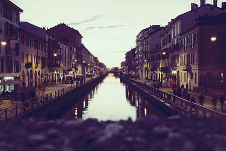 river view on the center of concrete house thumbnail