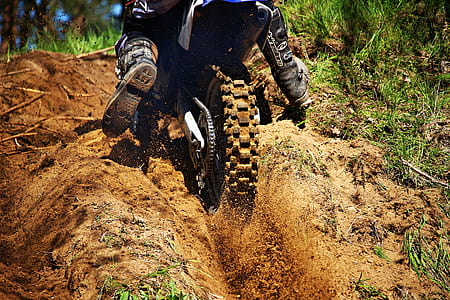 motorcycle stuck on dirt thumbnail