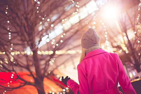 Beautiful Woman at Christmas Market thumbnail