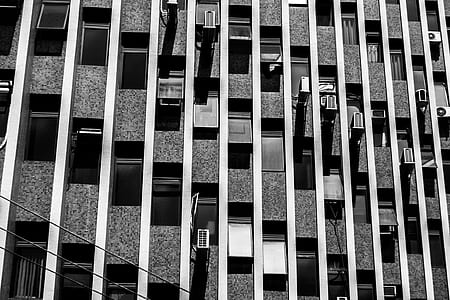 Gray Scale Photo of High-rise Building thumbnail