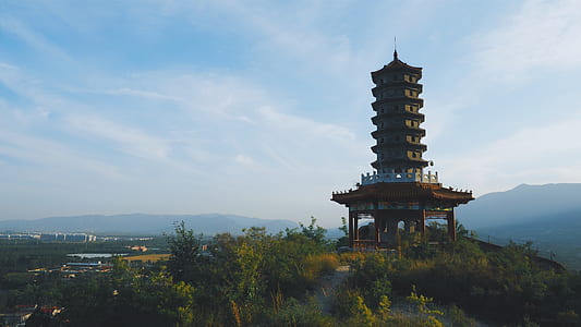 brown temple on top of mountain thumbnail