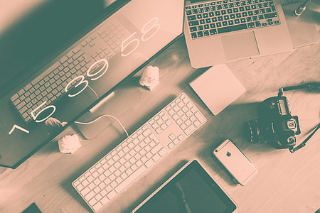 Photographer Designer Workspace Setup From Above thumbnail