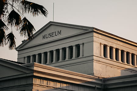 Low Angle Photo of White Museum during Golden Hour thumbnail