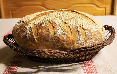 brown bread on brown wicker basket thumbnail