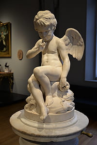 cherub wood carved display figure photography thumbnail