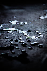 droplets of water on black surface thumbnail