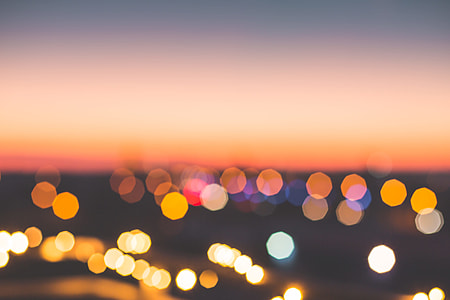 Romantic Bokeh Colors Over The City thumbnail