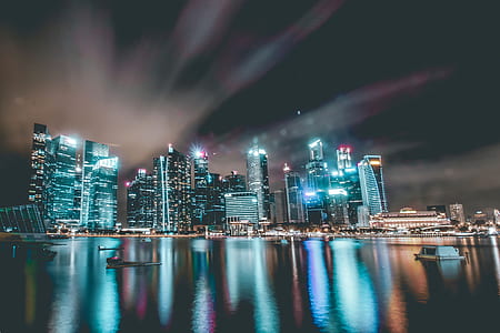 skyline photography of skyscrapers thumbnail