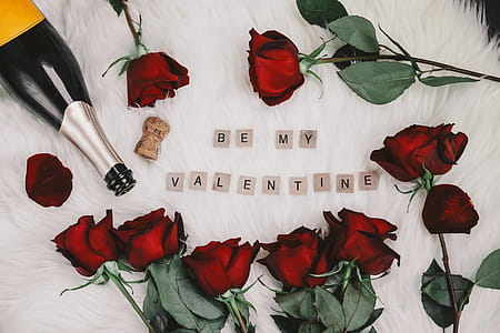 Valentine Roses And Champagne Photo thumbnail