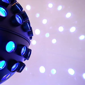 lighted white and blue disco light thumbnail