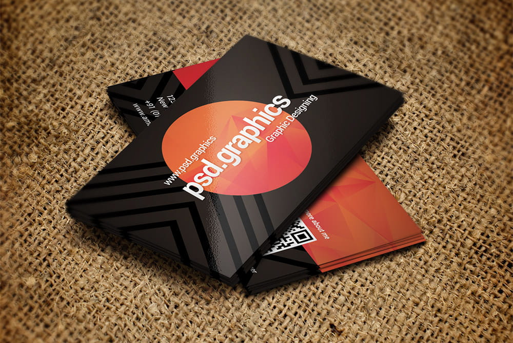 Creative Dark Business Card Template PSD psd file