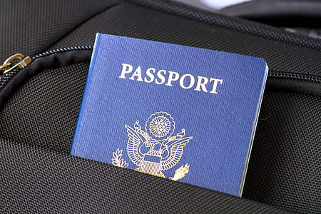 passport on black bag thumbnail