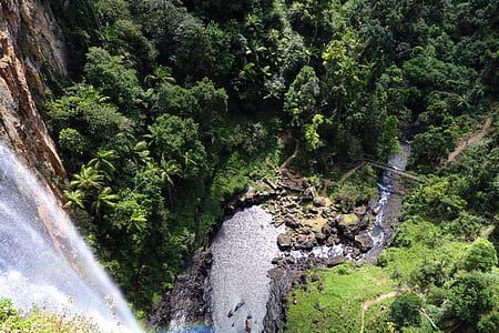 aerial photography of waterfalls thumbnail
