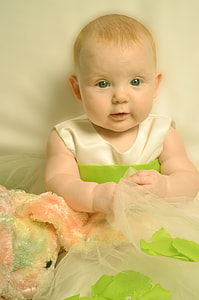 white and green sleeveless dress thumbnail