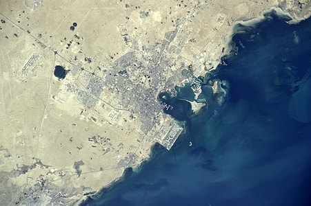 Satellite Image of Doha, Qatar thumbnail