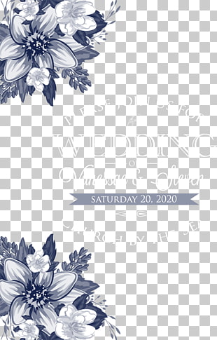 Floral design Monochrome Black and white Pattern, flowers wedding invitations, wedding advertisement PNG clipart