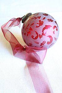 white and pink Christmas bauble thumbnail