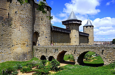 concrete castle under blue sky thumbnail