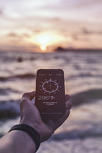 iPhone compass showing 296 NW thumbnail