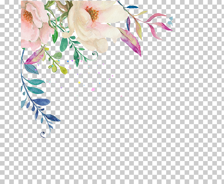 Watercolour Flowers Wedding invitation Watercolor painting, Hand-painted ink flower bouquet, white and pink flowers illustration PNG clipart