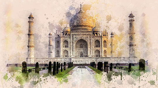 Taj Mahal painting thumbnail
