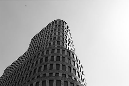 grayscale photo of concrete building thumbnail