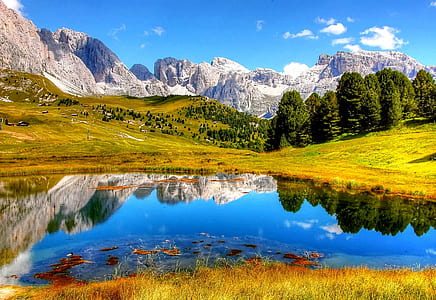 snow, landscape, mountains, nature thumbnail
