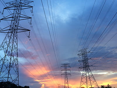 sky, sunset, clouds, industry thumbnail