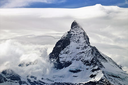 mountain covered with white snow thumbnail