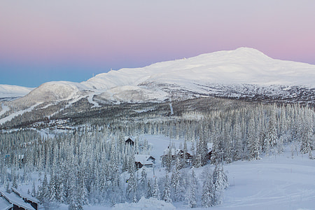 mountains covered with snow thumbnail