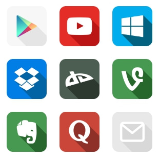 M Social Pack svg vector icon sets
