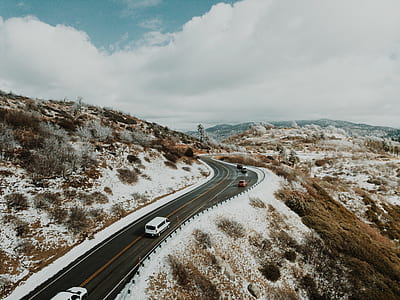 aerial photo of vehicles on road thumbnail