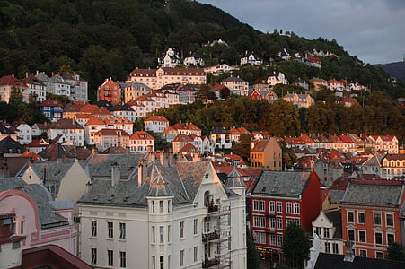 aerial photography of city near mountain thumbnail