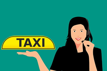 Woman dispatcher for taxi service. thumbnail