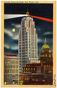 Skyscrapers on a poster of Fort Wayne, Indiana thumbnail