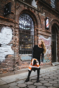 Portrait of young woman on the street thumbnail