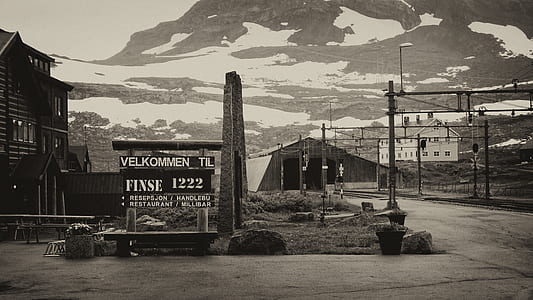 Grayscale Photo of Velkommen Til Finse 1222 thumbnail