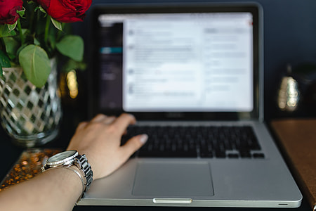 Office Desk Table With Red Roses thumbnail