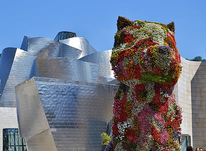 multicolored floral dog topiary at daytime thumbnail