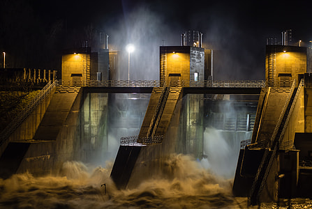 dam site during nighttime thumbnail