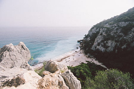 brown rock formation surrounded by trees thumbnail