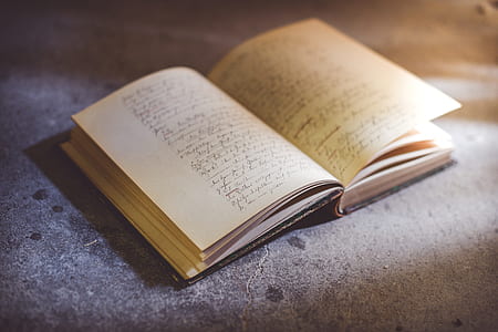 white open book page on gray surface thumbnail