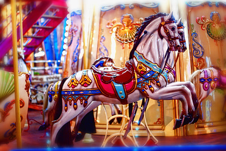 multicolored ceramic horse carousel thumbnail
