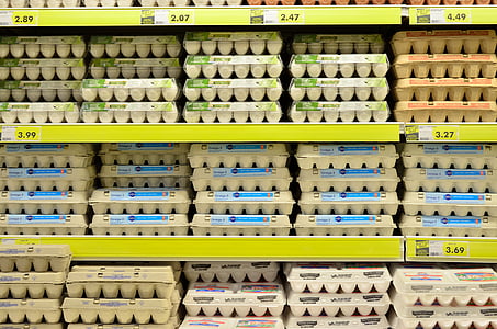 piled of egg tray on rack thumbnail