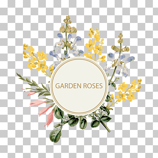 Wedding invitation Flower Watercolor painting Banner, floral border, Garden Roses illustration PNG clipart