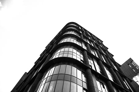 black-and-white, city, sky, building thumbnail